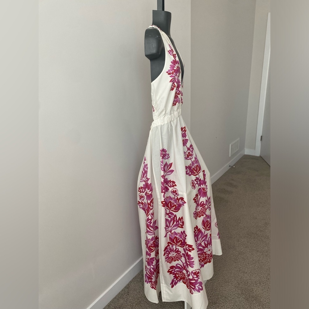 FARM Rio White Maxi Dress with Pink Floral Print NWT - Picture 7 of 12